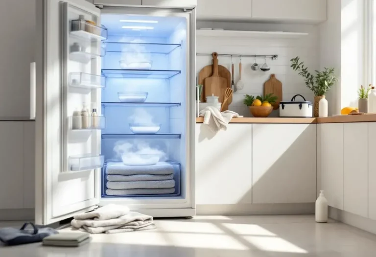 Adieu la glace dans le congélateur : l’astuce simple et redoutablement efficace pour un appareil toujours propre et sans givre