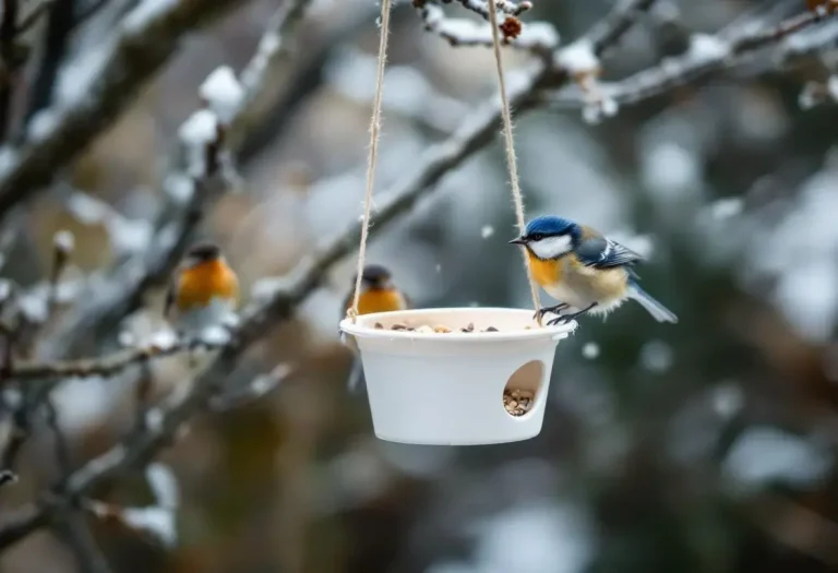 Arrêtez de jeter ce petit pot en plastique : il devient la mangeoire préférée des oiseaux cet hiver