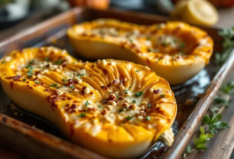 Attention : cette courge butternut tranchée comme un rôti et gratinée au four va réchauffer votre automne