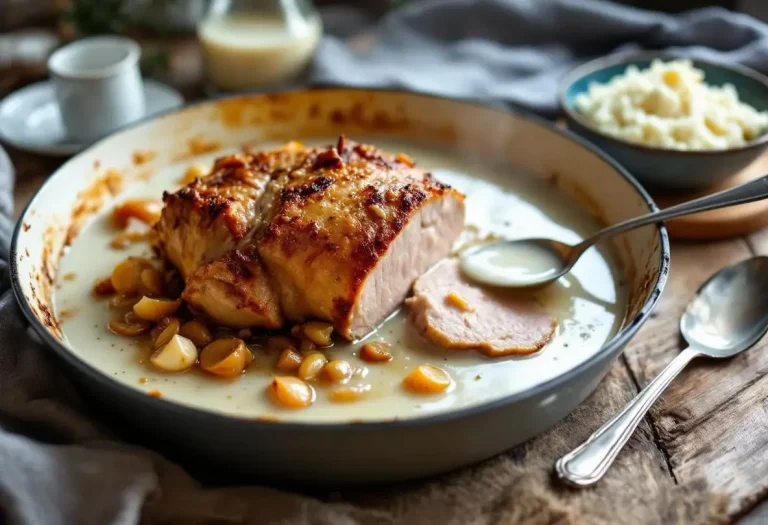 Ce rôti de porc cuit au lait est si fondant qu’on le coupe à la cuillère