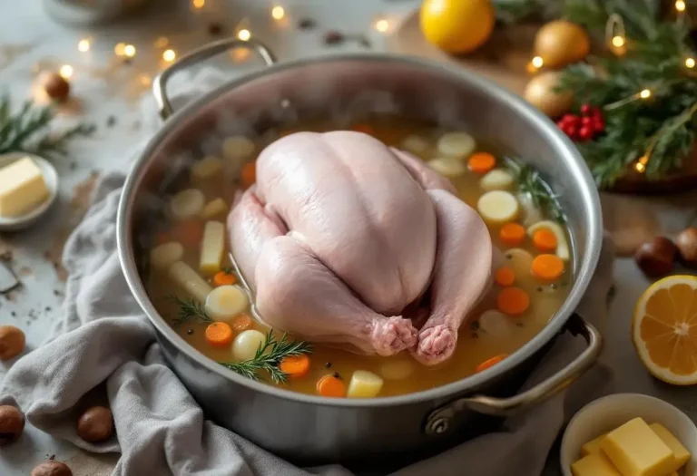 Chapon de Noël : juste avant le passage au four, ce geste avec une marmite évite la viande sèche
