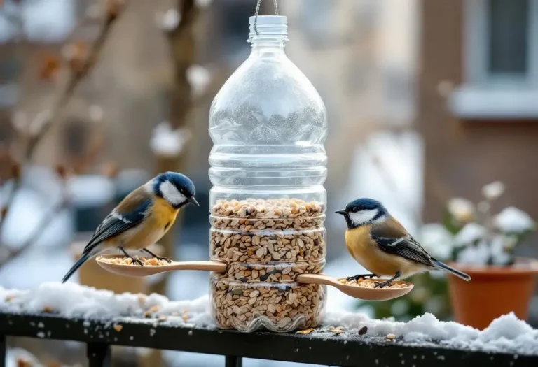 Comment une simple bouteille plastique devient une mangeoire idéale pour les oiseaux