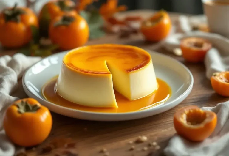 Flan d’automne : l’incroyable dessert chic au kaki qui cache un coulis secret (prêt en un rien de temps)