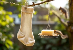 Glisser un savon dans une chaussette : cette astuce inattendue (et ultra simple) pour vraiment protéger les oiseaux de votre jardin