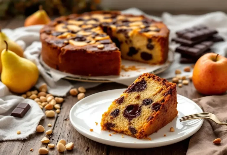 Gâteau moelleux aux poires, chocolat et noisettes : le goûter simple et irrésistible de l’automne