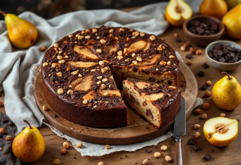 Gâteau ultra moelleux aux poires, chocolat et noisettes : le goûter simple et réconfortant pour cet automne