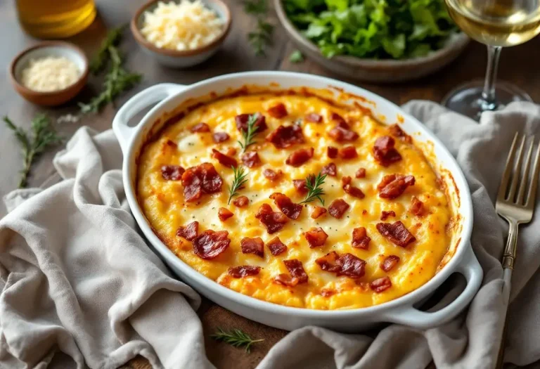 Polenta gratinée : recette crémeuse au gorgonzola et pancetta