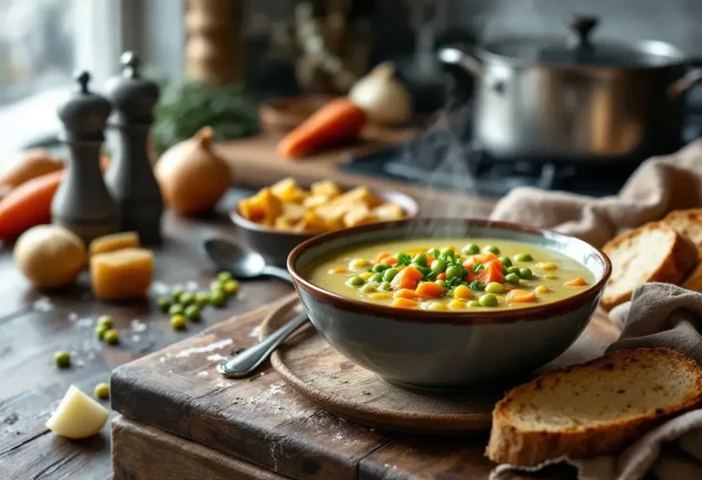 Chaude, onctueuse et ultra simple à faire, testez cette soupe de pois cassés et légumes d’hiver