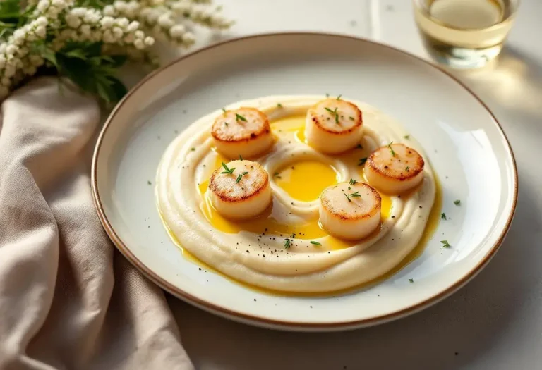 Déposez vos Saint-Jacques sur cette purée de légume d'hiver oublié pour un plat simple et vraiment raffiné