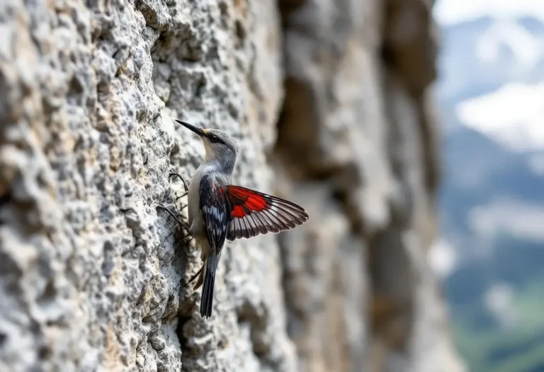 Le tichodrome échelette : l’oiseau-papillon des falaises, discret joyau caché des montagnes