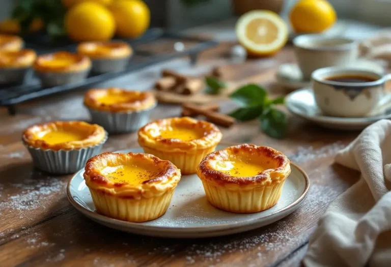 Pastéis de nata maison : pâte feuilletée ultra croustillante, crème au citron et cuisson bien dorée