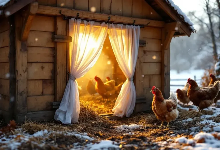 Pourquoi de plus en plus d’éleveurs installent un rideau dans leur poulailler en hiver (et ce que ça change vraiment pour leurs œufs)