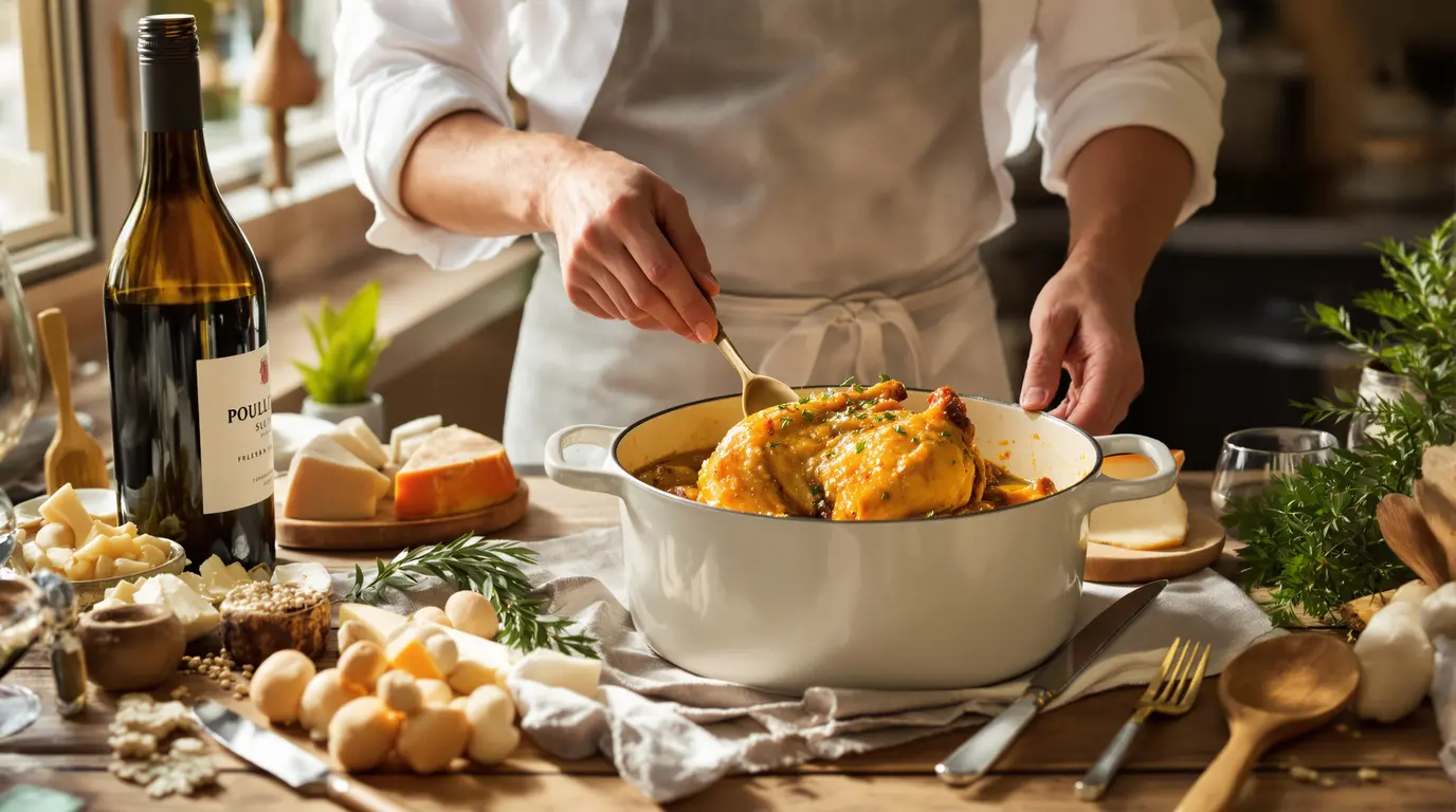 peut on faire un poulet au vin jaune la veille