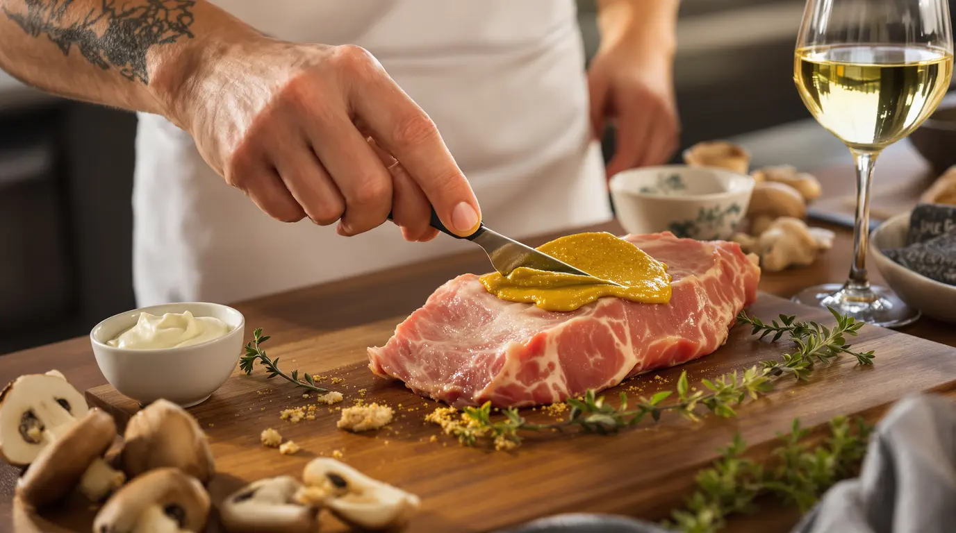 recette gastronomique filet mignon de porc moutarde