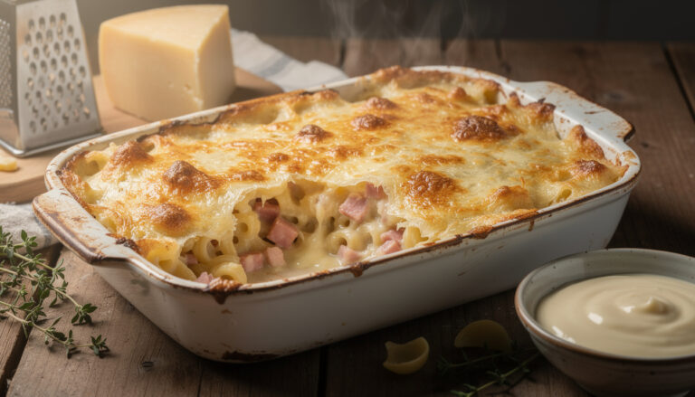 découvrez la recette facile de gratin de coquillettes au jambon de cyril lignac, un plat savoureux et rapide à préparer pour toute la famille.