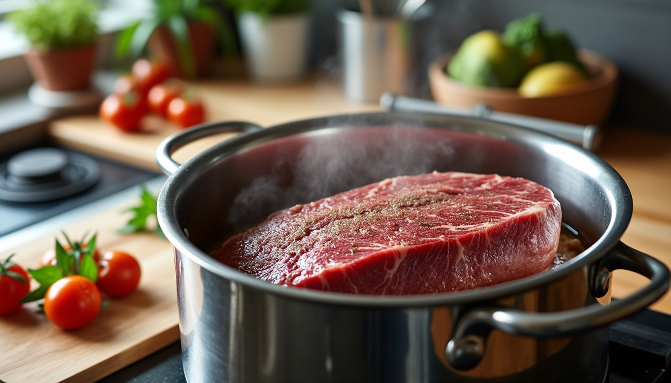 découvrez le guide complet pour cuire une langue de bœuf de 2 kg en cocotte minute, avec les temps de cuisson précis pour un résultat tendre et savoureux.