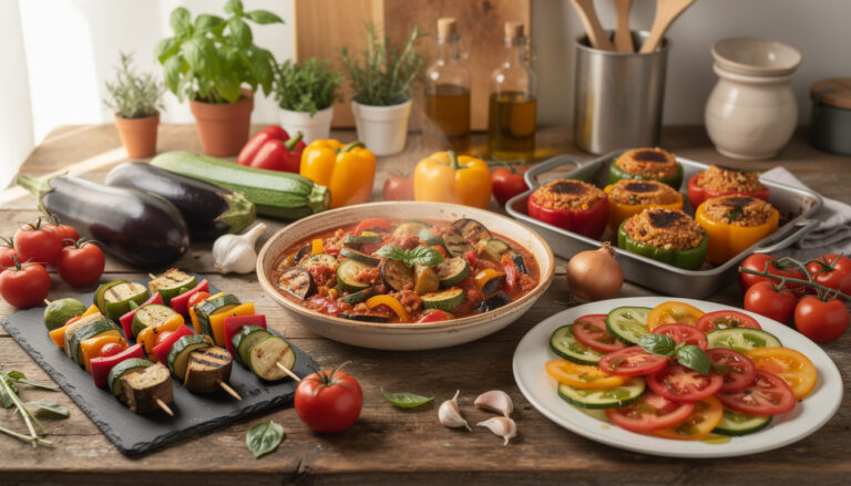 découvrez des idées recettes simples et savoureuses à base de courgette, aubergine, poivron et tomate pour régaler toute la famille au quotidien.